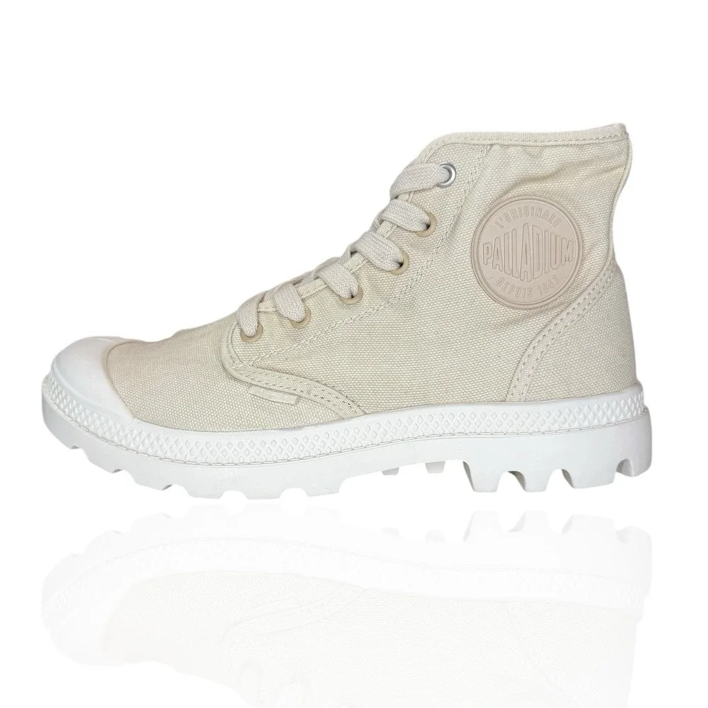 New Palladium Pampa Hi‎ Boots Men's 6.5 Womens 8.5 Canvas Military Paratrooper